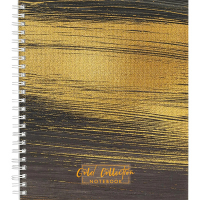 Бизнес-тетрадь А5 в клетку 96 л на спирали Attache Selection Gold Collection разноцветная  - фото 1