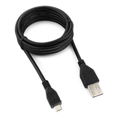Кабель USB 2.0 - Micro USB 1.8 м Cablexpert черный (CCP-mUSB2-AMBM-6) - фото 1