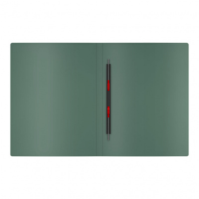 Скоросшиватель пластиковый A4 до 150 листов с пружинным механизмом Erich Krause Matt Classic зеленый - фото 3